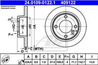 ATE DISCO DE FRENADO PARTE TRASERA 224X9 P CITROEN XANTIA 93-  