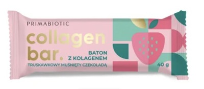 PrimaBiotic Collagen Bar o smaku truskawkowym 40g