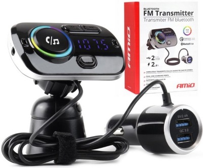 Transmiter FM z funkcją ładowarki 2,4A + QC 3.0 BT-03