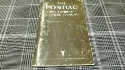 PONTIAC 2000 SUNBIRD MANUAL LIBRO 1984 EE.UU.  