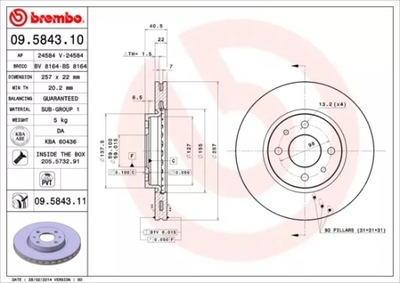 DISCO DE FRENADO 257MM  