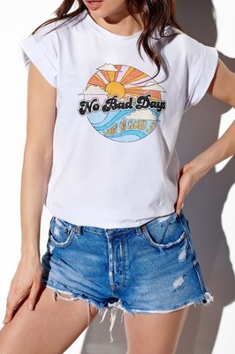 Biały t-shirt No Bad Days Lemoniade 36 S