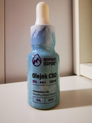 Olejek konopny CBD 10% Hempmont IsoPure CBD 12 ml