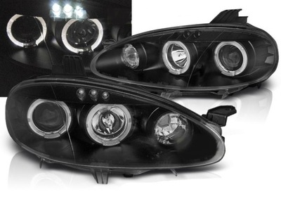 Лампы передние mazda mx5 nb 01-05 angel eyes black фото №1