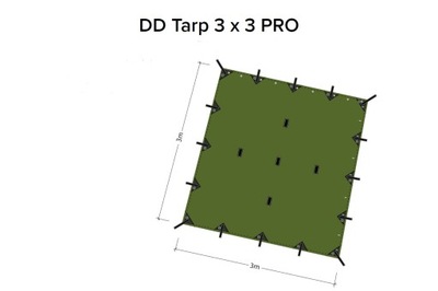 Tarp DD PRO 3x3 olive DD Hammocks