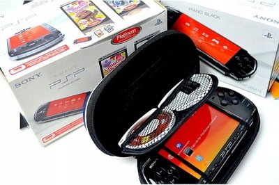 SONY PSP SLIM 3004 KARTA 32 GB PL 5 GIER UMD ETUII