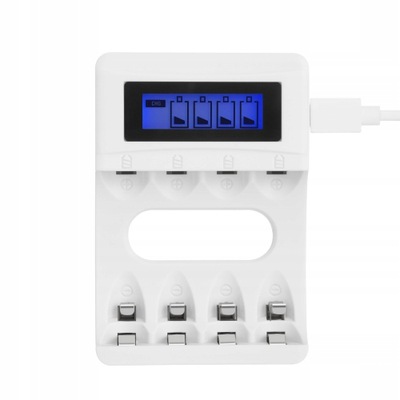 ŁADOWARKA DO AKUMULATORKÓW NI-MH AA AAA BIAŁA