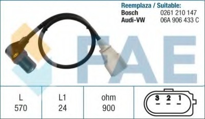 ДАТЧИК ОБОРОТОВ ВАЛА ШАТУННЫЕ. SKODA