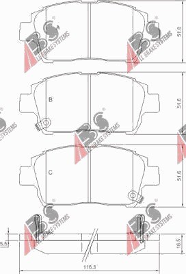 КОЛОДКИ ГАЛЬМІВНІ TOYOTA YARIS 99- (+ABS)