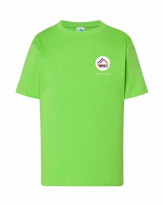 T-shirt dziecięcy limonka z twoim logo roz. 7/8