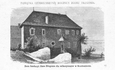 drzeworyt 1880 Sandomierz. Dom Długosza