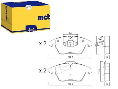 ZAPATAS DE FRENADO PEUGEOT 307 03- 2,0HDI METELLI  