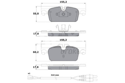 TOMEX BRAKES КОЛОДКИ ТОРМОЗНЫЕ PEUGEOT 508 10- ПЕРЕД