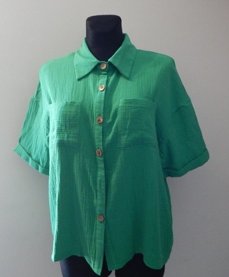 SHEIN bluzka damska koszulowa zielona nowa 44/XXL