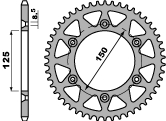 PBR ЗУБЧАТКА ЗАДНЯ 899 45 C45 KTM SX/EXC/LC4 (ŁAŃC. 520) (JTR897.45) ()