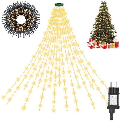 LAMPKI LED CHOINKOWE ZEWNĘTRZNE ŚWIĄTECZNE Białe CIEPŁE ciepły 280LED MOCNE
