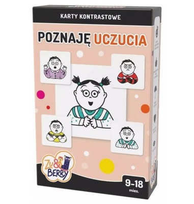 ZU BERRY Karty Kontrastowe Poznaję Uczucia 12 ELEM