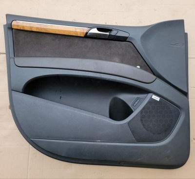 Обшивка дверь левый перед коричневый audi q7 4l alcantara фото №1