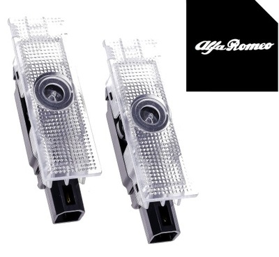 ALFA ROMEO DIODO LUMINOSO LED PROYECTOR LOGOTIPO HD+ PREMIUM GIULIA STELVIO TONALE GIULIETTA  