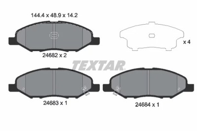 2468201/TEX ZAPATAS DE FRENADO PARTE DELANTERA  