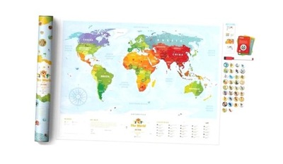 MAPA ZDRAPKA - TRAVEL MAP KIDS ANIMALS