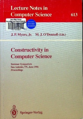 Constructivity in Computer Science