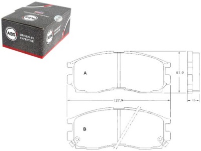 Abs36763 тормозные колодки тормозной. mitsubishi galant 90-01 с фото №1