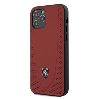 Ferrari FERRARI Off Track Perforated - Etui iPhone 12 / iPhone 12 Pro (czer