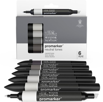 PROMARKER 6 NEUTRAL TONES ZESTAW PROMARKERÓW Winsor&Newton