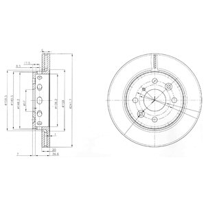 ДИСКИ ТОРМОЗНЫЕ ТОРМОЗНЫЕ DELPHI BG3074