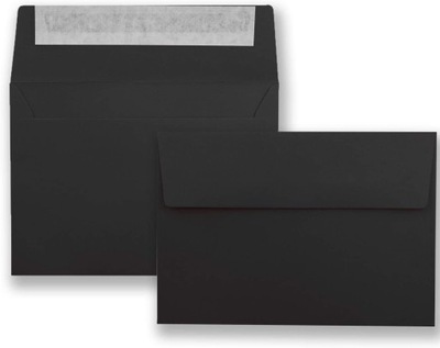 100 kopert B6 - czarne - 12,5 x 17,5 cm - klejenie