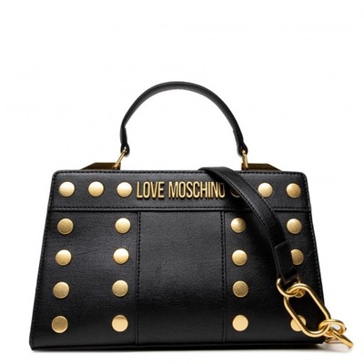 LOVE MOSCHINO Mała czarna torebka z nitami