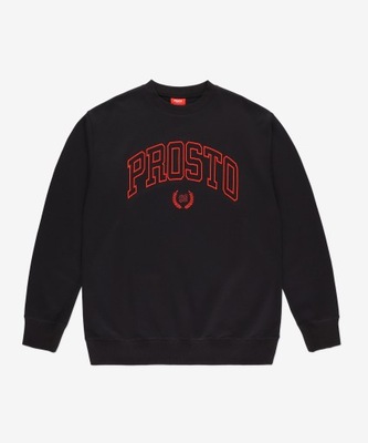 Męska czarna bluza bez kaptura PROSTO Varsity S