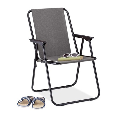 Krzesło turystyczne z oparciem Relaxdays do 100 kg