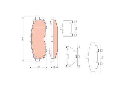 TRW GDB3406 КОЛОДКИ ТОРМОЗНЫЕ ЗАД MAZDA MPV II