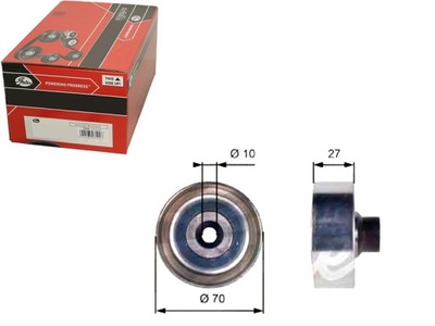 Gates ролик направляющая ремень citroen c2 c3 i c3 pl фото №1