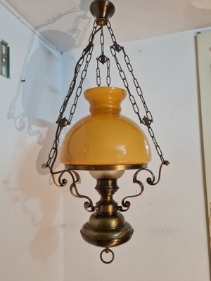 Mosiężna lampa Wisząca żyrandol