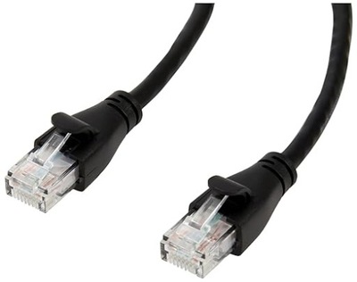 Kabel krosowy Ethernet Amazon Basics Cat6 ze złączami RJ45, 7,62 m, czarny