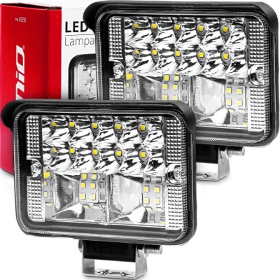 2x лампа рабочая прожектор противотуманная фара лампы led awl39 18led 12v 24v гомологация фото №1