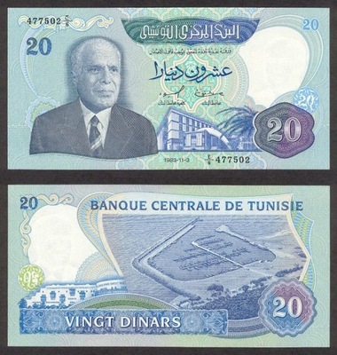 TUNEZJA 20 Dinars 1983 P-81 UNC