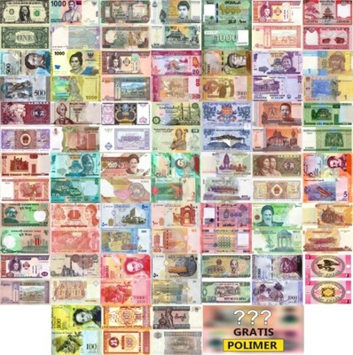 DUŻY ZESTAW BANKNOTÓW ŚWIATA UNC GRATIS