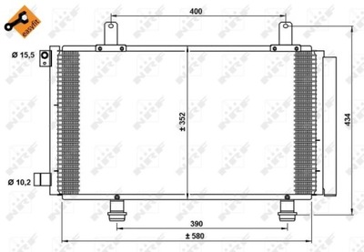 KONDENSATORIUS KONDICIONAVIMO SUZUKI SUZUKI SX4/FIAT SEDICI 06- NRF35782 