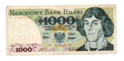 1000 zł. 1975r. Ser.P