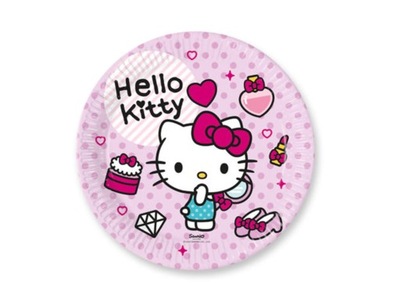 Talerzyki urodzinowe Hello Kitty 23cm 8szt.