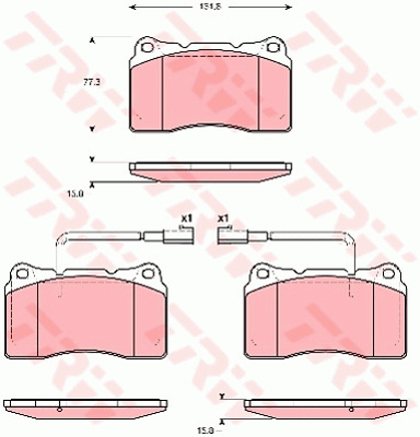 PADS HAMULC. ALFA ROMEO 159 05-  