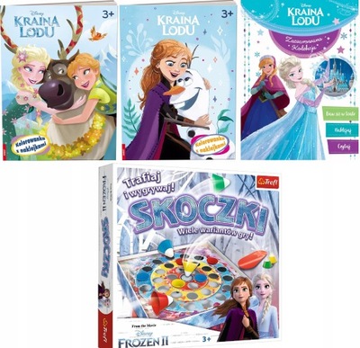 Kraina lodu Frozen Kolorowanka Puzzle Komplet x4