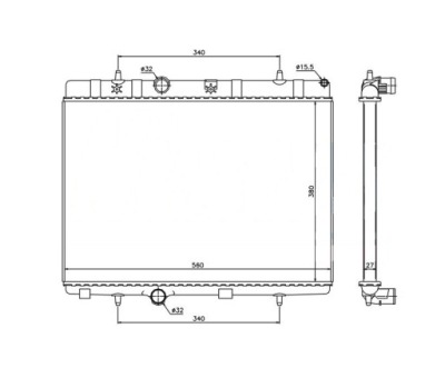 Радіатор peugeot 301 13- 1330p8 nowa фото №1