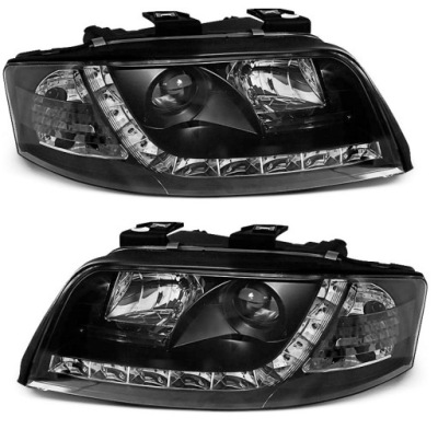 Фара лампи kpl day line light led тюнінг audi a6 c5 4b lift 2001-2005 фото №1