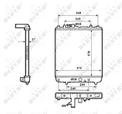 РАДИАТОР ВОДЫ NRF 53862