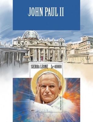 Papież Jan Paweł II blok #SRL171109b